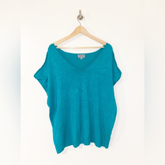 Joseph A Sweaters - 3/$12 Joseph A. Women Green Light Weight Sweater Size 1X
